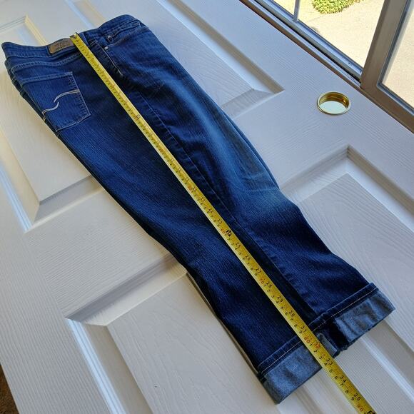 Levi Strauss Signature Modern Capri Denim Pants 20 W35 distressed stretch 40"W - Picture 14 of 14